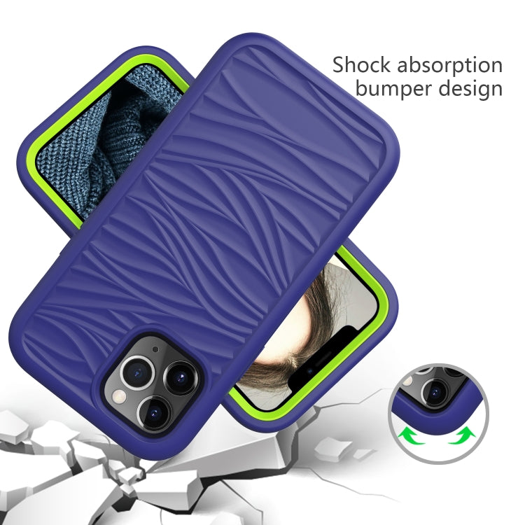 For iPhone 12 Wave Pattern 3 in 1 Silicone+PC Shockproof Protective Case, For iPhone 12 mini