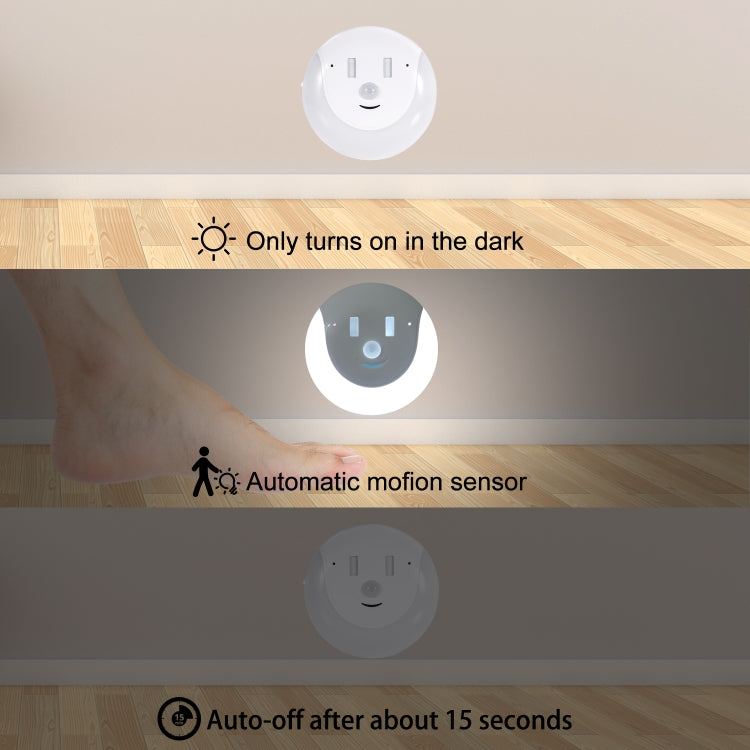 USB Charging Light & Human Body Sensing Control Smile Magnetic Night Light, Cold White Light, Warm white light