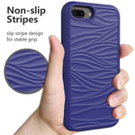 For iPhone 6/7/8G Wave Pattern 3 in 1 Silicone+PC Shockproof Protective Case