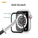 5PCS ENKAY Hat-Prince 0.2mm 9H Surface Hardness 3D Explosion-proof Aluminum Alloy Edge Full Screen Tempered Glass Screen Film, For Apple Watch 6/5/4/SE 40mm, For Apple Watch 6/5/4/SE 44mm
