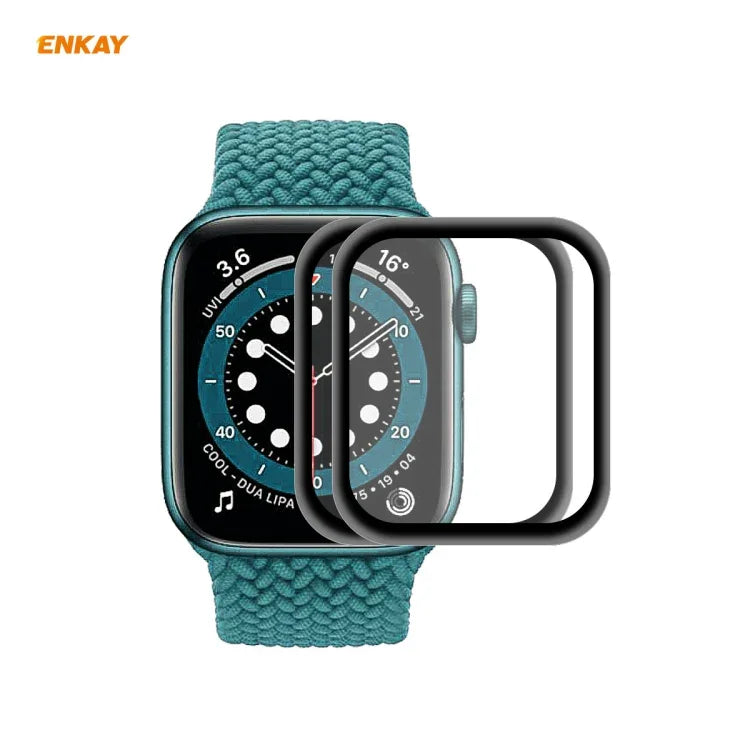 2 PCS ENKAY Hat-Prince 3D Full Screen Soft PC Edge + PMMA HD Screen Protector Film, For Apple Watch 6/5/4/SE 44mm, For Apple Watch 6/5/4/SE 40mm