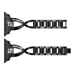 X-shaped Diamond-studded Solid Stainless Steel Wrist Strap Watch Band for Apple Watch Series 3 & 2 & 1 38mm