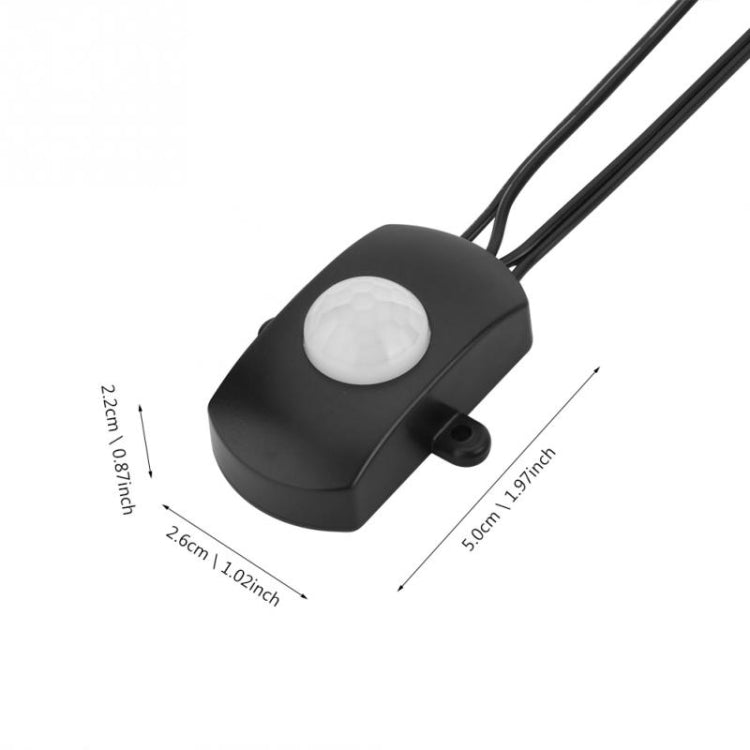DC 5V/12V/24V USB Body Infrared PIR Motion Sensor Switch Human Motion Sensor Detector Switch For LED Light Strip, Black, White