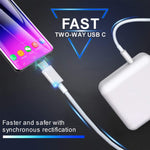 2 in 1 PD 30W USB-C / Type-C + 3A PD 3.0 USB-C / Type-C to USB-C / Type-C Fast Charge Data Cable Set, Cable Length: 2m, AU Plug, 2m AU Plug