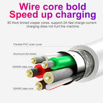 XJ-017 3A USB Male to 8 Pin Male Fast Charging Data Cable,  Length: 1m, 1m