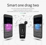 F930 CSR4.1 Retractable Cable Caller Vibration Reminder Anti-theft Bluetooth Headset, Silver