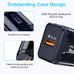 LZ-023 18W  QC3.0 USB Portable Travel Charger + 3A USB toType-C Data Cable, US Plug, Type-C Data Cable, US Plug