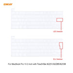 ENKAY 3 in 1 Crystal Laptop Protective Case + EU Version TPU Keyboard Film + Anti-dust Plugs Set for MacBook Pro 13.3 inch A2251 & A2289 & A2338 (with Touch Bar), For MacBook Pro 13.3 inch A2251 (with Touch Bar)