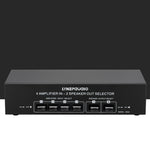 B042 4-in 2-out Power Amplifier Sound Switcher Loudspeaker Switch Distributor, 300W Per Channel Lossless Sound Quality, B042