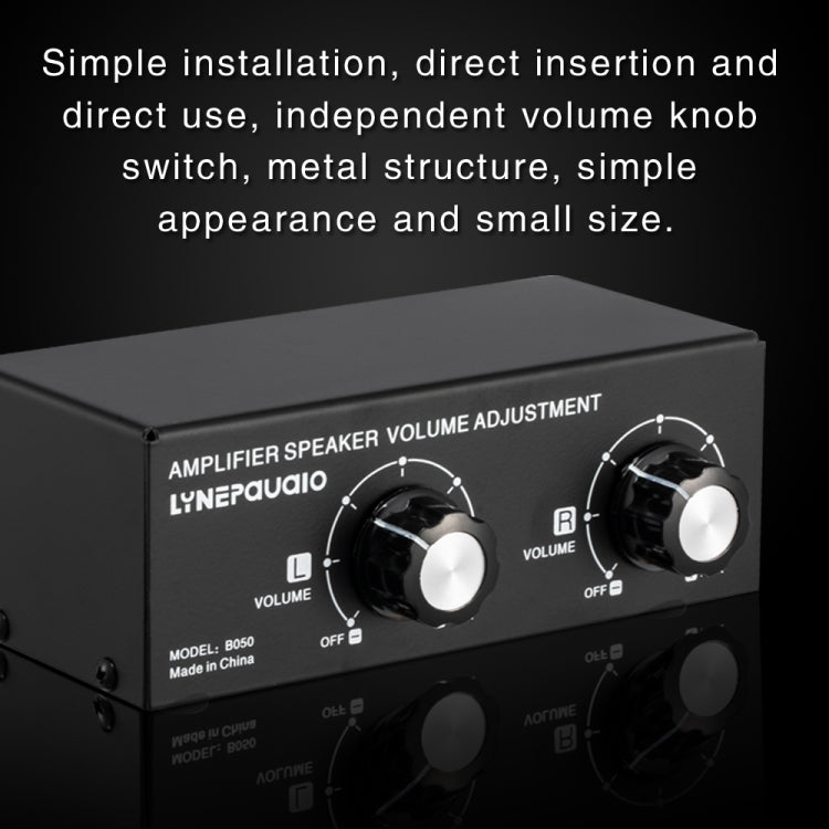 B050  Passive Speaker Volume Adjustment Controller,  Left And Right Channel Independent Volume Adjustment, 150W Per Channel, B050