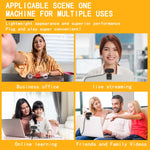 C10 2K HD Without Distortion 360 Degrees Rotate Three-speed Fill Light USB Free Drive Webcams, Built-in  Sound Clearer Microphone
