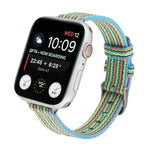 Woven Canvas Nylon Wrist Strap Watch Band, For Series 7 41mm / 6 & SE & 5 & 4 40mm / 3 & 2 & 1 38mm, For Series 7 45mm / 6 & SE & 5 & 4 44mm / 3 & 2 & 1 42mm