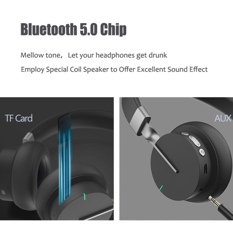 P3 Wireless 5.0 Super Bass HIFI Stereo Gaming Headset with Microphone, Support TF / FM / AUX