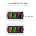 F002C QC3.0 USB + USB 2.0 Fast Charger with LED Digital Display for Mobile Phones and Tablets, US Plug, US Plug