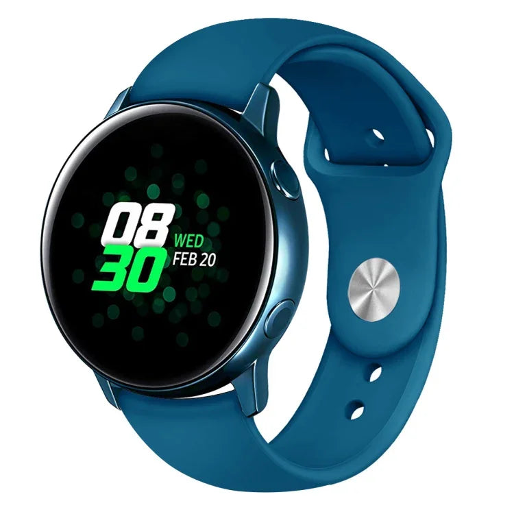 Monochrome Silicone Strap for Apply Samsung Galaxy Watch Active 20mm