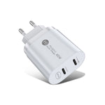 002 40W Dual Port PD / Type-C Fast Charger for iPhone / iPad Series, EU Plug, EU Plug