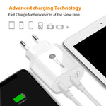 002 40W Dual Port PD / Type-C Fast Charger with USB-C to 8 Pin Data Cable, UK Plug, UK Plug + Type-C to 8 Pin Cable