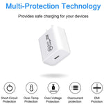 AU-20W PD USB-C / Type-C Travel Charger for Mobile Phone, AU Plug, AU Plug