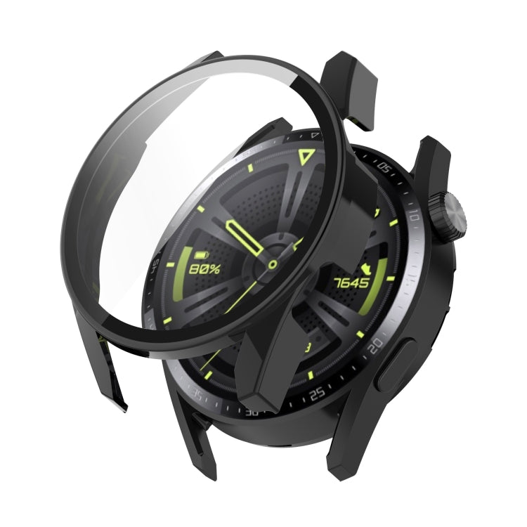 Shockproof PC Case with Tempered Glass Film, For Huawe Watch GT 3 46mm, For Huawe Watch GT 3 42mm