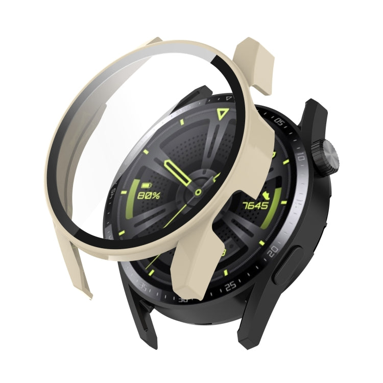 Shockproof PC Case with Tempered Glass Film, For Huawe Watch GT 3 46mm, For Huawe Watch GT 3 42mm