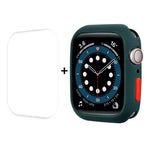 ENKAY TPU Case + Full Coverage PET Screen Protector for Apple Watch Series 8 7 TPU case protector