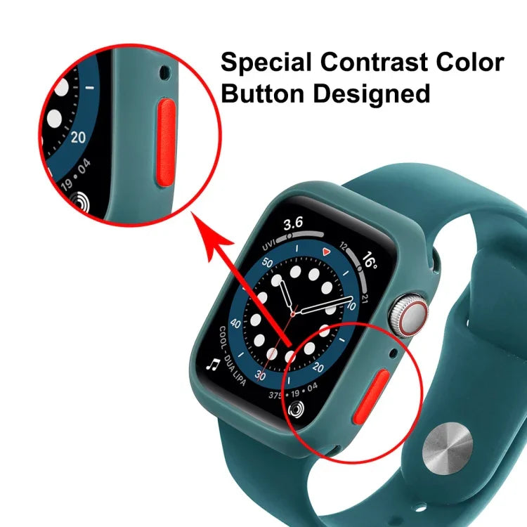 ENKAY  TPU Case  + Full Coverage PET Screen Protector, For Apple Watch Series 8 / 7 41mm, For Apple Watch Series 8 / 7 45mm