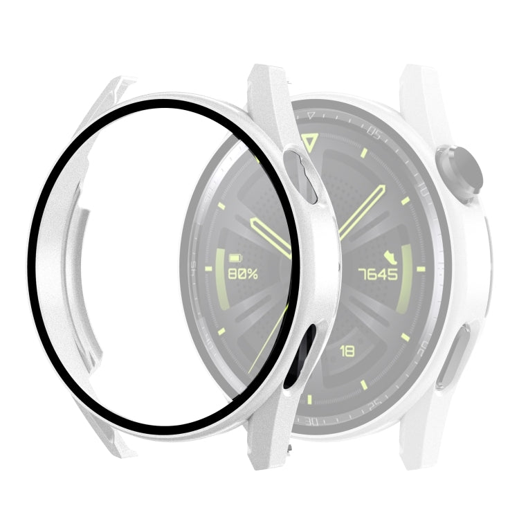 Tempered Glass Film Oil Spray Matte PC Case, For Huawei GT3 42mm, For Huawei GT3 46mm