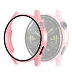 Tempered Glass Film Oil Spray Matte PC Case, For Huawei GT3 42mm, For Huawei GT3 46mm