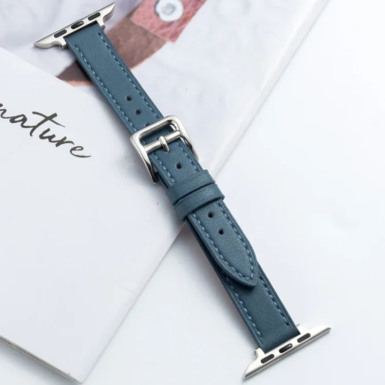 Microfiber Leather Pin Buckle Watch Strap For Apple Watch Series, 7 41mm / 6&SE&5&4 40mm / 3&2&1 38mm, 7 45mm / 6&SE&5&4 44mm / 3&2&1 42mm