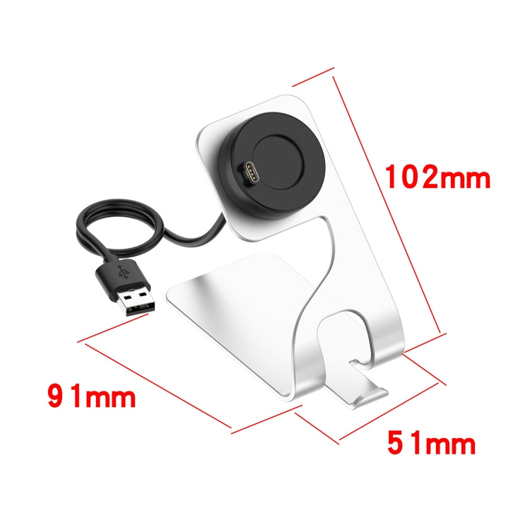 Rotatable Magnetic Metal Charging Base, For Garmin Vivoactive 3 Music, For Garmin Vivosport