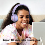 BT06C+ Children Head-mounted Cute Wireless Bluetooth Headset with Microphone & LED Light