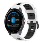 20mm Vertical Pattern Two-Color Silicone Watch Band, For Garmin Forerunner 245 Music, For Garmin Vivoactive 3 Music