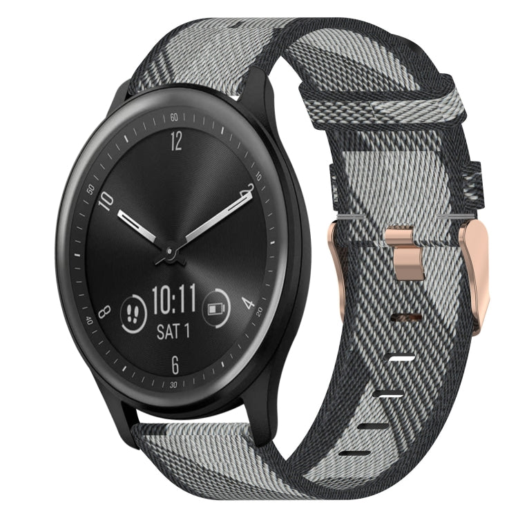 20mm Nylon Woven Watch Band, For Garmin Garminmove Style, For Garmin Vivomove, For Garmin Vivomove HR Sport, For Garmin Vivoactive 3, For Garmin Vivoactive3 Music, For Garmin Forerunner 245