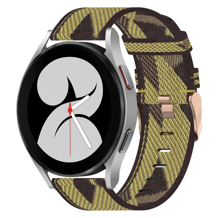 20mm Nylon Woven Watch Band, For Samsung Galaxy Watch 4 40mm, For Samsung Galaxy Watch 4 44mm, For Samsung  Galaxy Watch 4 Classic 42mm, For Samsung  Galaxy Watch 4 Classic 46mm, For Samsung Galaxy Watch 3 41mm, For Samsung Galaxy Watch Active 2 40mm