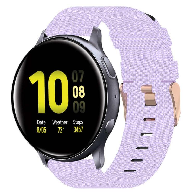 20mm Nylon Woven Watch Band, For Samsung Galaxy Watch 4 40mm, For Samsung Galaxy Watch 4 44mm, For Samsung  Galaxy Watch 4 Classic 42mm, For Samsung  Galaxy Watch 4 Classic 46mm, For Samsung Galaxy Watch 3 41mm, For Samsung Galaxy Watch Active 2 40mm