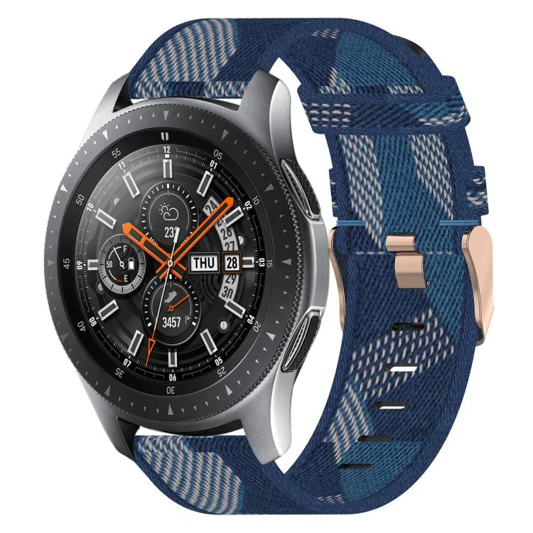 22mm Nylon Woven Watch Band, For Samsung Galaxy Watch3 45mm, For Samsung Galaxy Watch 46mm, For Samsung Gear S3 Classic, For Samsung Gear S3 Frontier