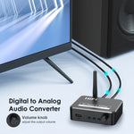 B35S Bluetooth 5.2 Music Receiver Digital to Analog Converter Supports U-disk Fiber Coaxial, B35S