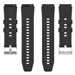 Protruding Head Silicone Strap Silver Buckle, For Huawei  Watch GT Runner 22mm, For Huawei Watch GT3 46mm 22mm, For Huawei Watch 3 / Watch3 Pro 22mm, For Huawei Watch GT2 Pro / GT2e 22mm