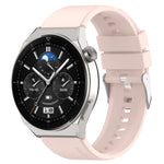 Protruding Head Silicone Strap Silver Buckle, For Huawei  Watch GT Runner 22mm, For Huawei Watch GT3 46mm 22mm, For Huawei Watch 3 / Watch3 Pro 22mm, For Huawei Watch GT2 Pro / GT2e 22mm