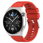Protruding Head Silicone Strap Silver Buckle, For Huawei Watch GT 42mm/46mm / GT2 46mm 22mm, For Honor Watch GS Pro 22mm, For Honor Magic Watch 2 46mm 22mm, For Huawei Watch GT3 42mm 20mm