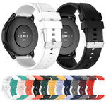 Protruding Head Silicone Strap Silver Buckle, For Samsung Galaxy Watch3 45mm 22mm, For Samsung Galaxy Gear S3 Classic 22mm, For Samsung Galaxy Gear S3 Frontier 22mm, For Samsung Galaxy Watch Heart-S 20mm