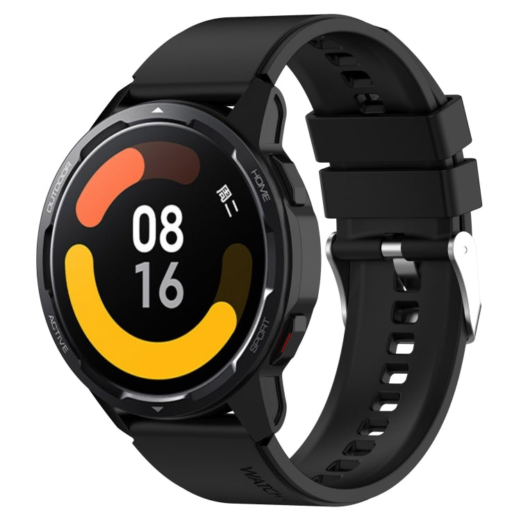 Protruding Head Silicone Strap Silver Buckle, For Samsung Galaxy Watch Heart-L 20mm, For Samsung Galaxy Watch4 40mm/44mm 20mm, For Samsung Galaxy Watch4 Classic 42mm/46mm 20mm, For Samsung Galaxy Watch3 41mm 20mm
