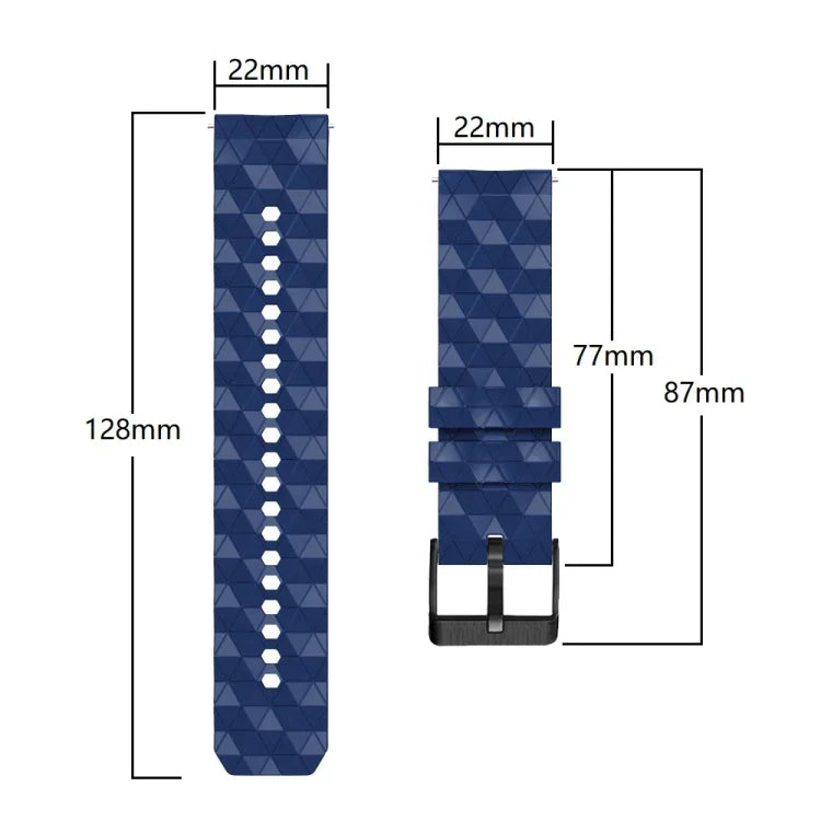 22mm Football Pattern Two-Color Silicone Strap, For Samsung Galaxy Watch3 45mm, For Samsung Galaxy Watch 46mm, For Samsung Gear S3 Classic, For Samsung Gear S3 Frontier