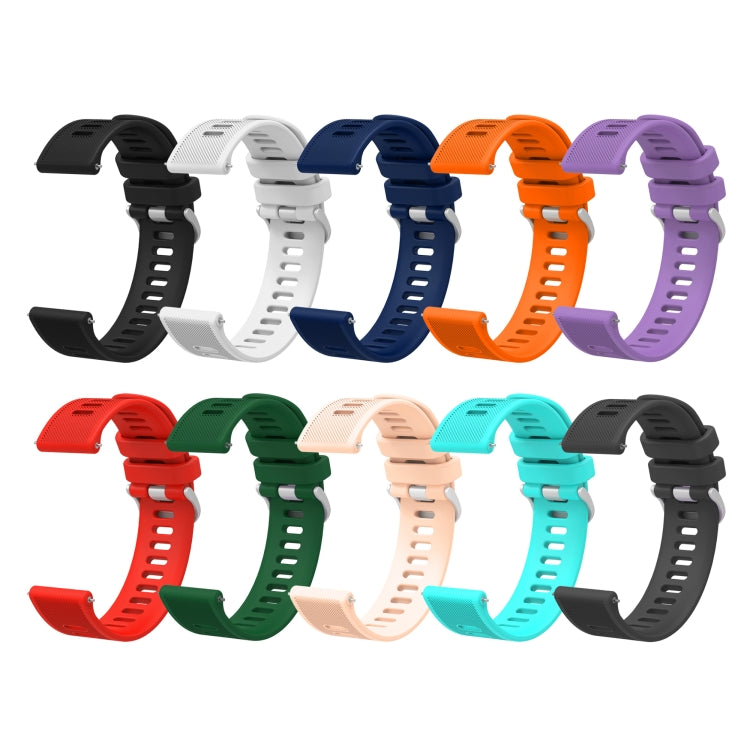 20mm Silicone Twill Watch Band, For Samsung Galaxy Watch 4 40mm, For Samsung Galaxy Watch 4 44mm, For Samsung  Galaxy Watch 4 Classic 42mm, For Samsung  Galaxy Watch 4 Classic 46mm