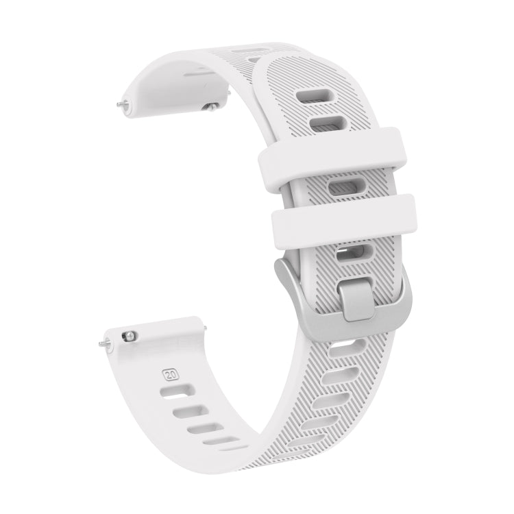 20mm Silicone Twill Watch Band, For Samsung Galaxy Watch 3 41mm, For Samsung Galaxy Watch Active 2 40mm, For Samsung Galaxy Watch Active 2 44mm, For Samsung Galaxy Watch Active 40mm