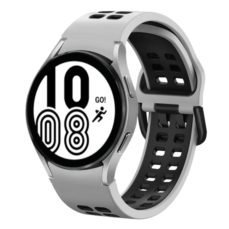 20mm Breathable Two-Color Silicone Watch Band, For Samsung Galaxy Watch 5 Pro  45mm, For Samsung Galaxy Watch 4 40mm