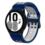 20mm Breathable Two-Color Silicone Watch Band, For Samsung Galaxy Watch 5 Pro  45mm, For Samsung Galaxy Watch 4 40mm