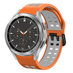 20mm Breathable Two-Color Silicone Watch Band, For Samsung Galaxy Watch 4 44mm, For Samsung Galaxy Watch 4 Classic 46mm