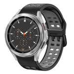 20mm Breathable Two-Color Silicone Watch Band, For Samsung Galaxy Watch 4 44mm, For Samsung Galaxy Watch 4 Classic 46mm