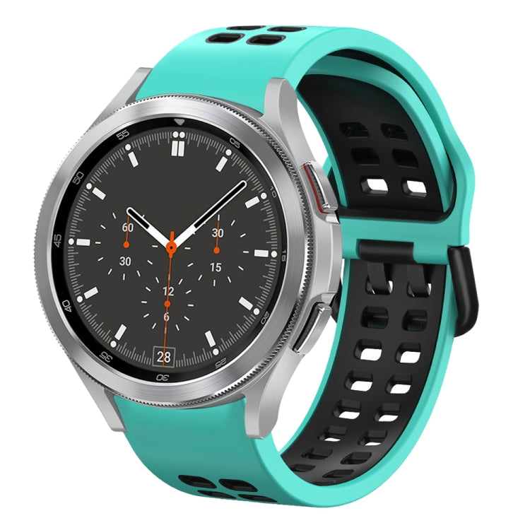 20mm Breathable Two-Color Silicone Watch Band, For Samsung Galaxy Watch 4 44mm, For Samsung Galaxy Watch 4 Classic 46mm